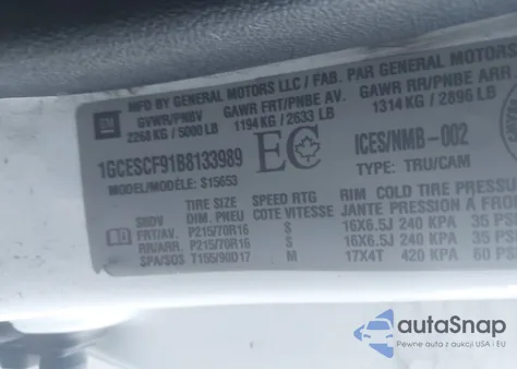 2011 Chevrolet Colorado 1Lt z USA, uszkodzony, nr VIN 1GCESCF91B8133989